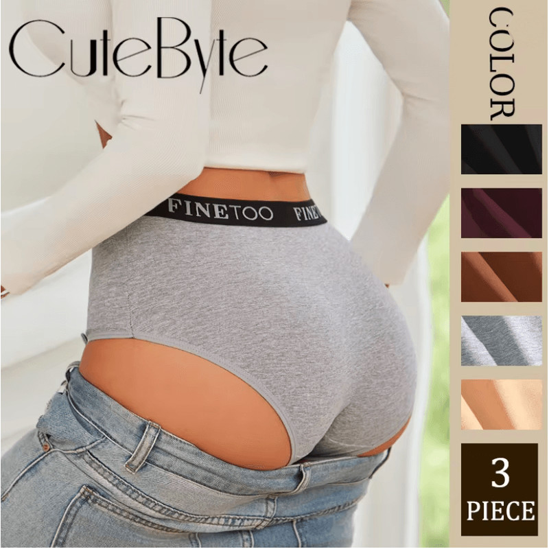 Womens Cotton Briefs 3 Pack Seamless Plus Size Breathable Underwear 0