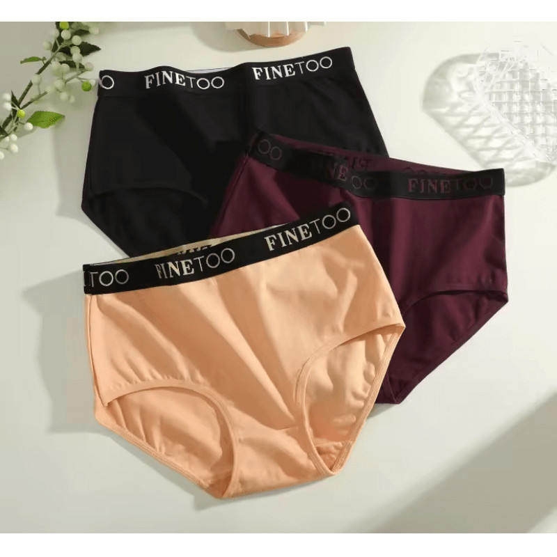 Womens Cotton Briefs 3 Pack Seamless Plus Size Breathable Underwear 3