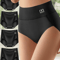High Waisted Tummy Control Womens Cotton Panties 4 Pack Breathable Underwear 0
