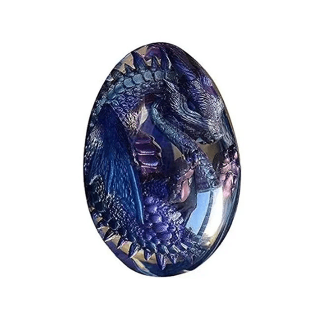 Lava Dragon Egg Resin Statue Crystal Dinosaur Egg Sculpture Home Decor 4