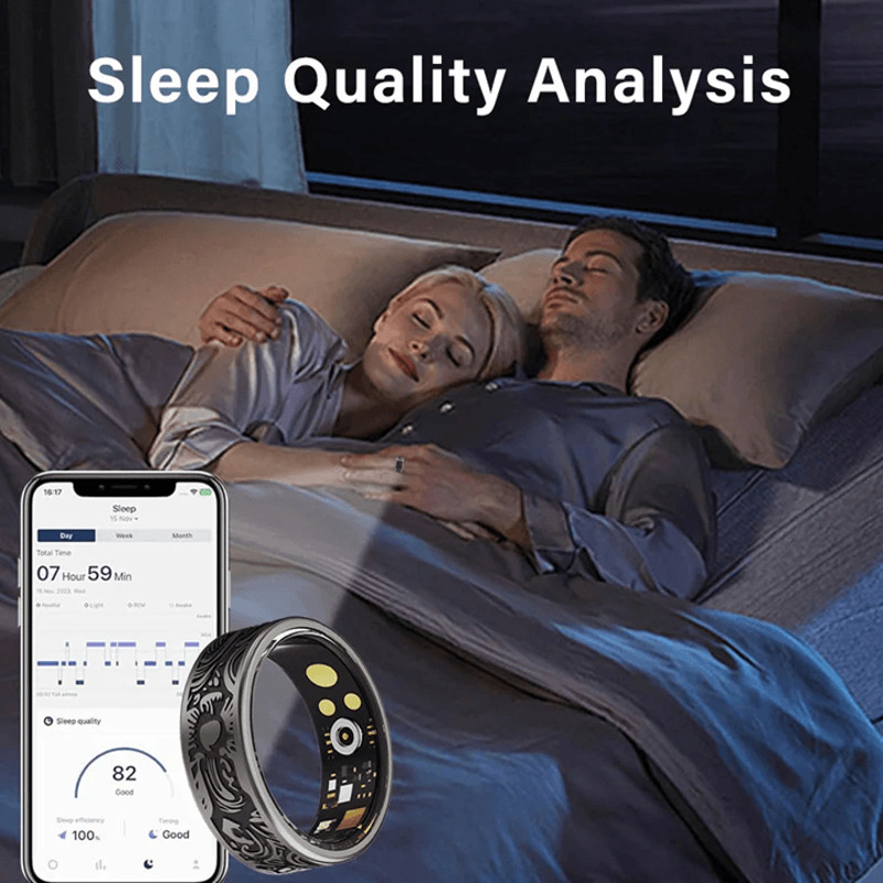 Smart Ring Heart Rate And Oximeter Fitness Tracker Waterproof Multi Sport Mode 2