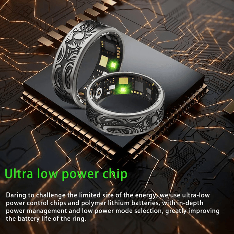 Smart Ring Heart Rate And Oximeter Fitness Tracker Waterproof Multi Sport Mode 5