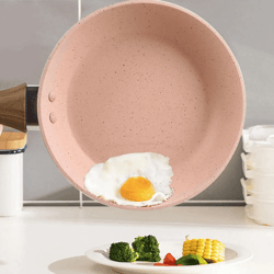 non stick egg frying pan with medical stone coating breakfast pan for healthy cooking