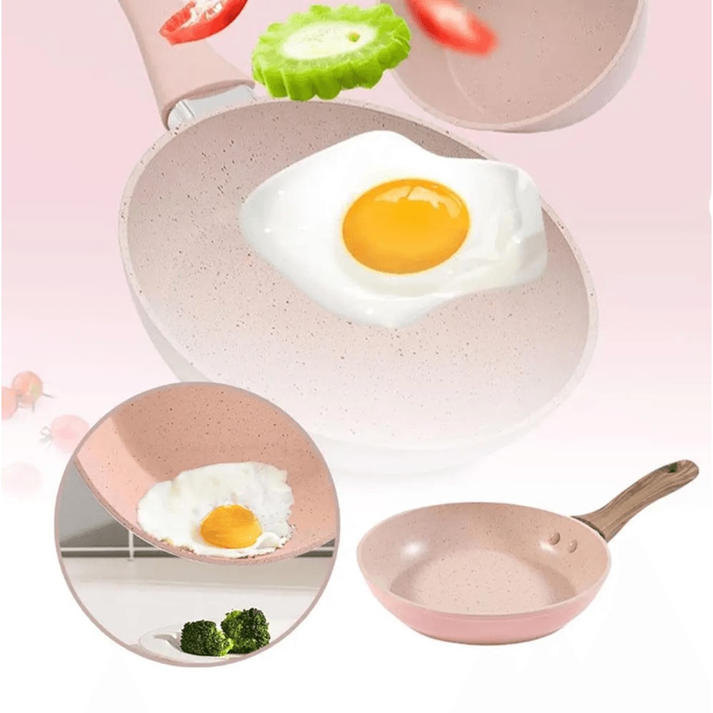 Non Stick Egg Frying Pan With Medical Stone Coating Breakfast Pan For Healthy Cooking 1