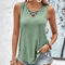 Summer Hollow Out Sleeveless V Neck Vest Top For Women 0
