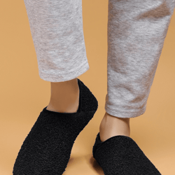 cozystep indoor cotton slippers for men soft fleece non slip lightweight house shoes