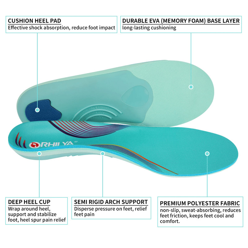 Orthopedic Sport Insoles With High Arch Support For Plantar Fasciitis And Flat Feet 1