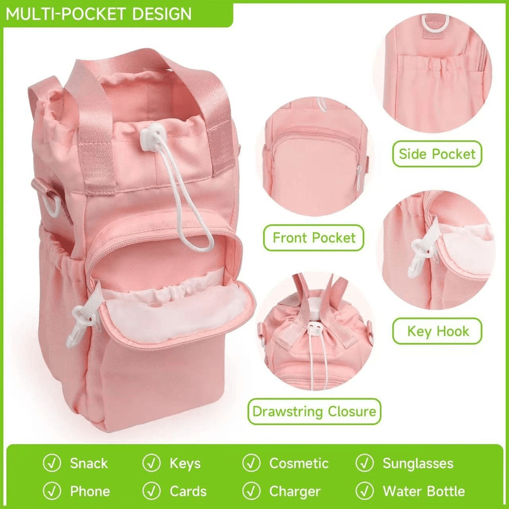 Outdoor Waterproof Insulated Water Bottle Pouch With Adjustable Strap 0