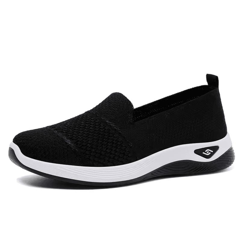 Breathable Wedge Heel Loafers For Women Slip On Knitted Walking Shoes 4