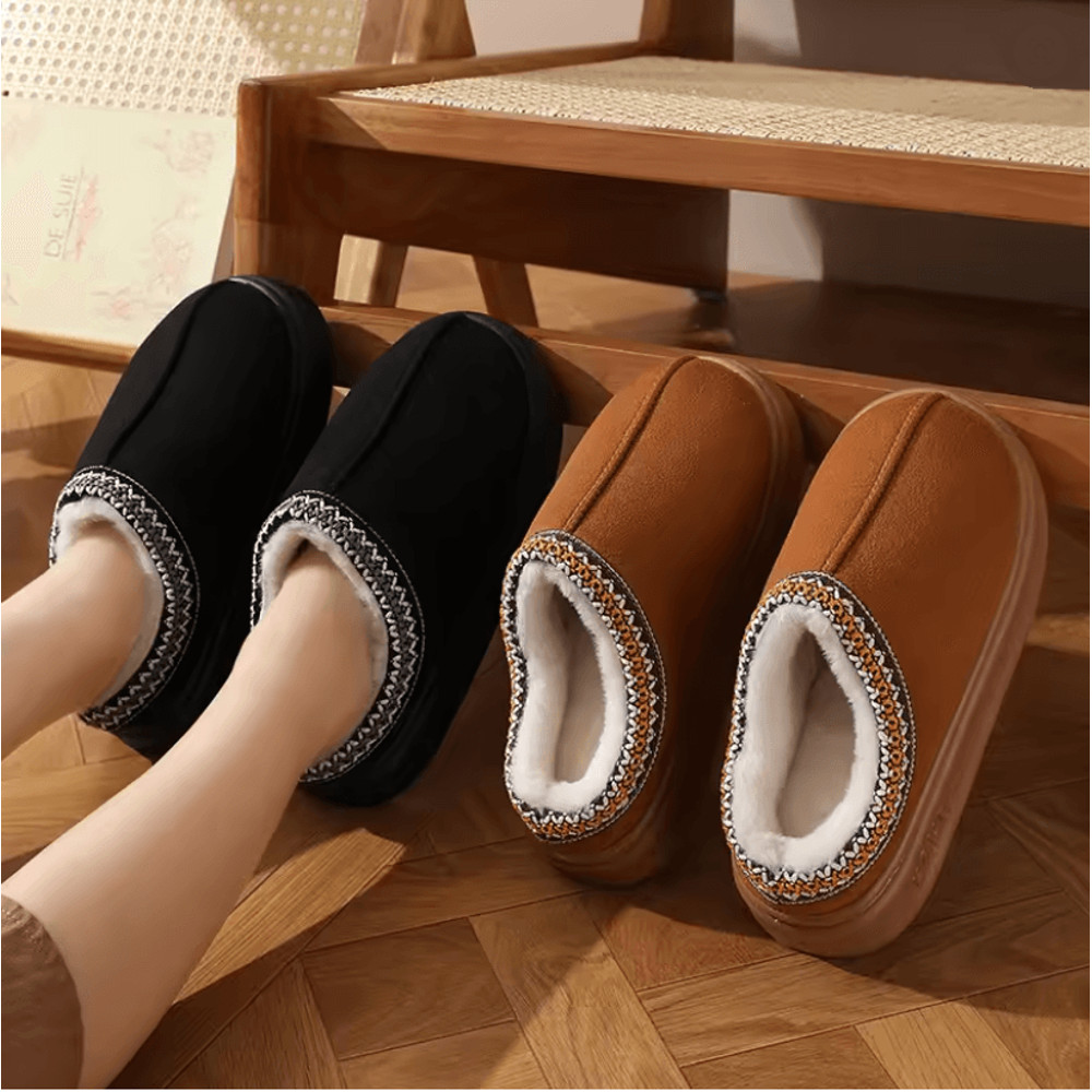 Cozy Plush Winter Slippers For Women Warm Non Slip Home Slides 0