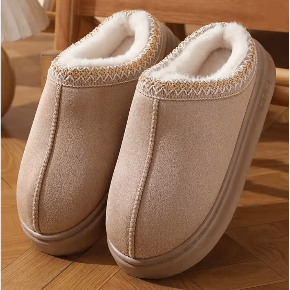Cozy Plush Winter Slippers For Women Warm Non Slip Home Slides 4
