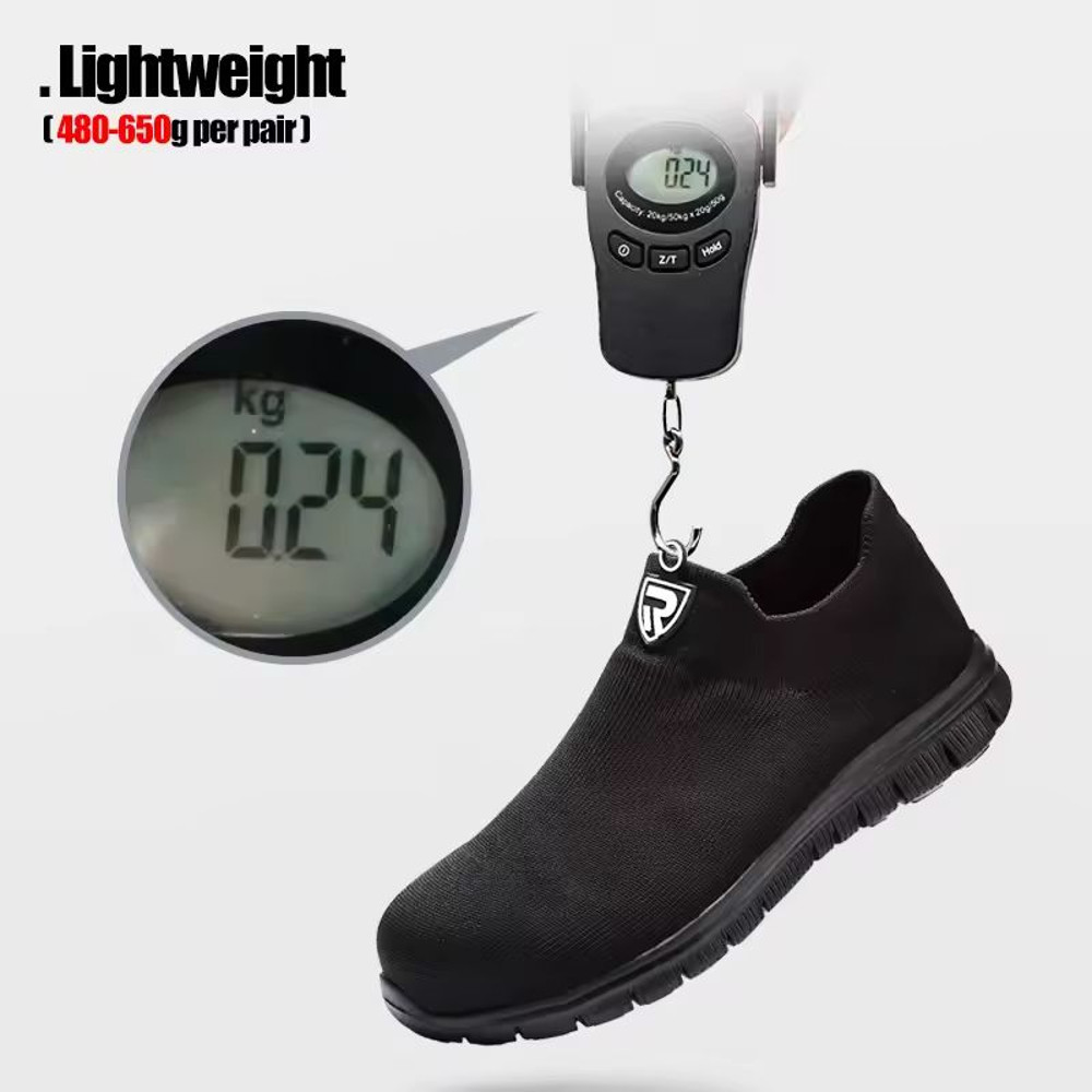 Lightweight Steel Toe Work Shoes Slip On Safety Sneakers For Men And Women 1