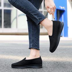 breathable womens slip on sneakers lightweight mesh casual shoes