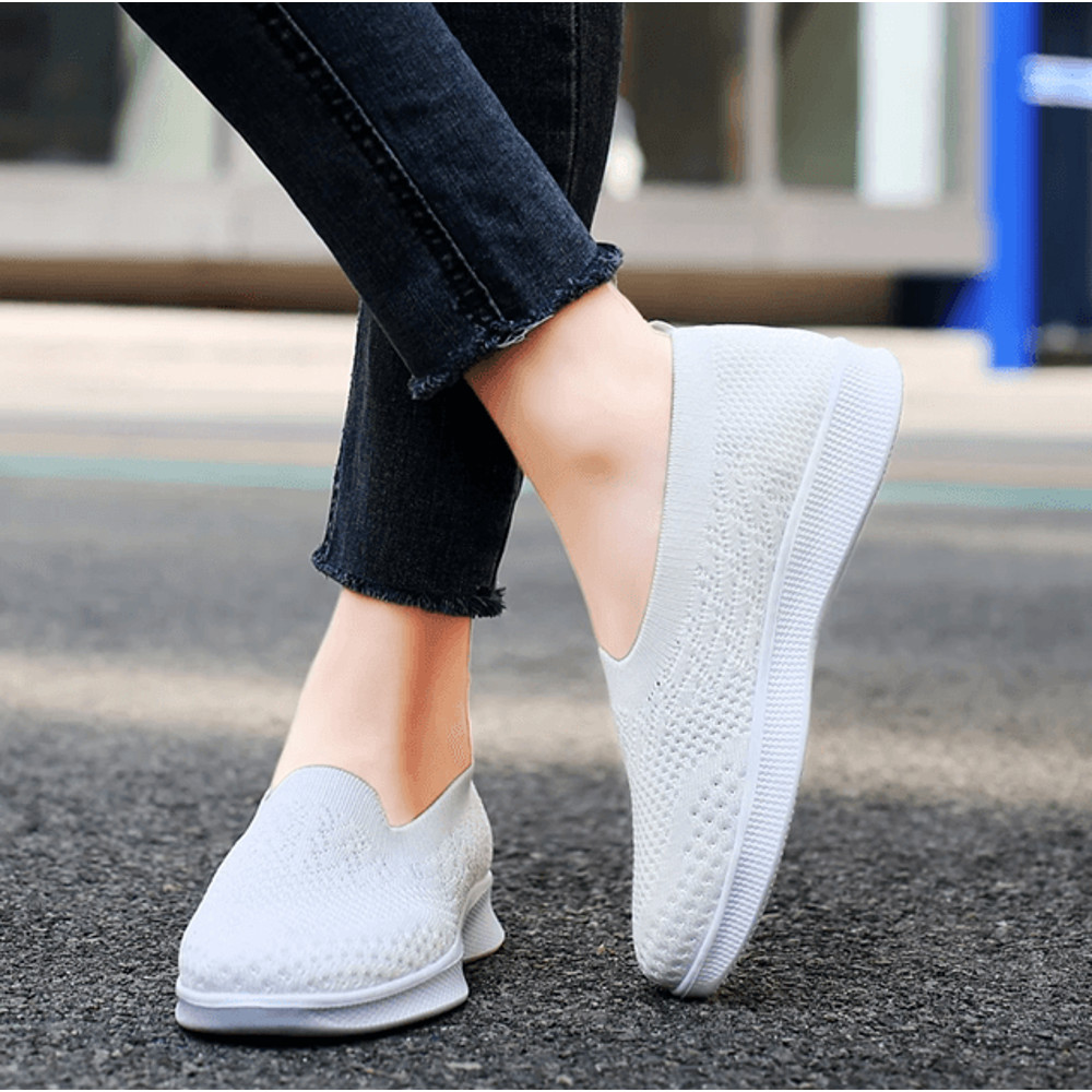 Breathable Womens Slip On Sneakers Lightweight Mesh Casual Shoes 1