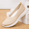 Womens Flat Soled Cloth Shoes Breathable Slip On Comfort Loafers 2