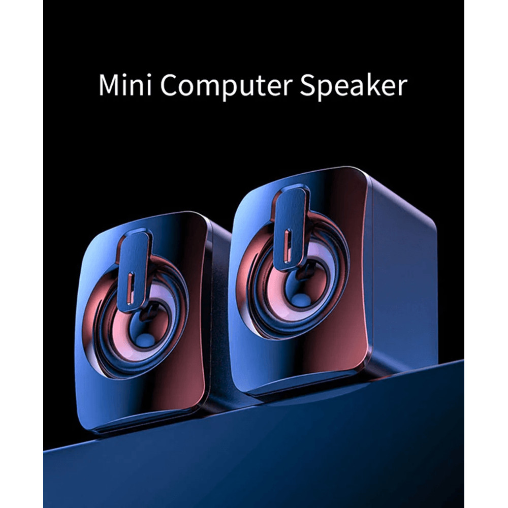 USB Computer Speakers With HIFI Stereo Sound And LED Light For Desktop 0