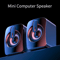 USB Computer Speakers With HIFI Stereo Sound And LED Light For Desktop 0