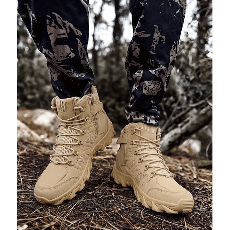 Mens Tactical Combat Training Boots Outdoor Hiking And Camping Shoes 0