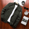 Mens Slim Bomber Jacket Lightweight Windbreaker With Zipper 2
