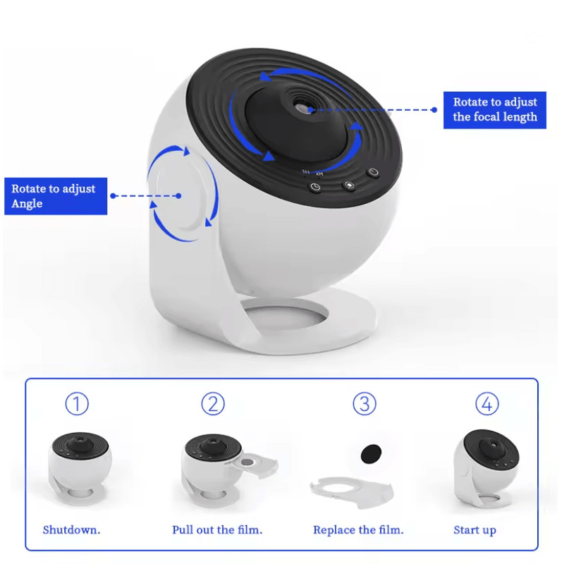 Galaxy Projector Night Light Starry Sky Rotating Lamp For Kids And Home Decor 1