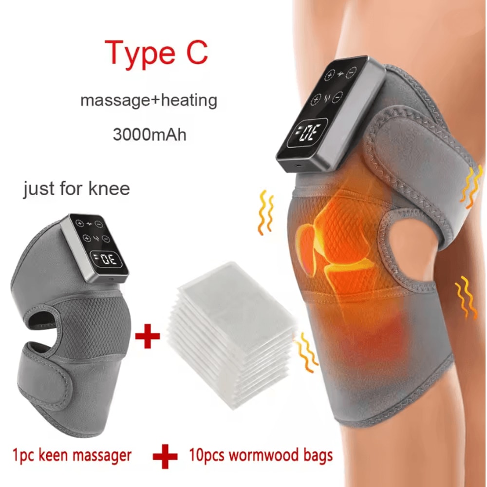 Heated Vibration Knee And Joint Massager With Hot Compress Pain Relief 3