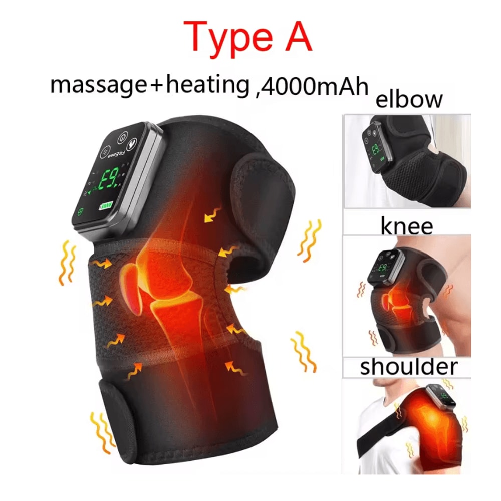 Heated Vibration Knee And Joint Massager With Hot Compress Pain Relief 4