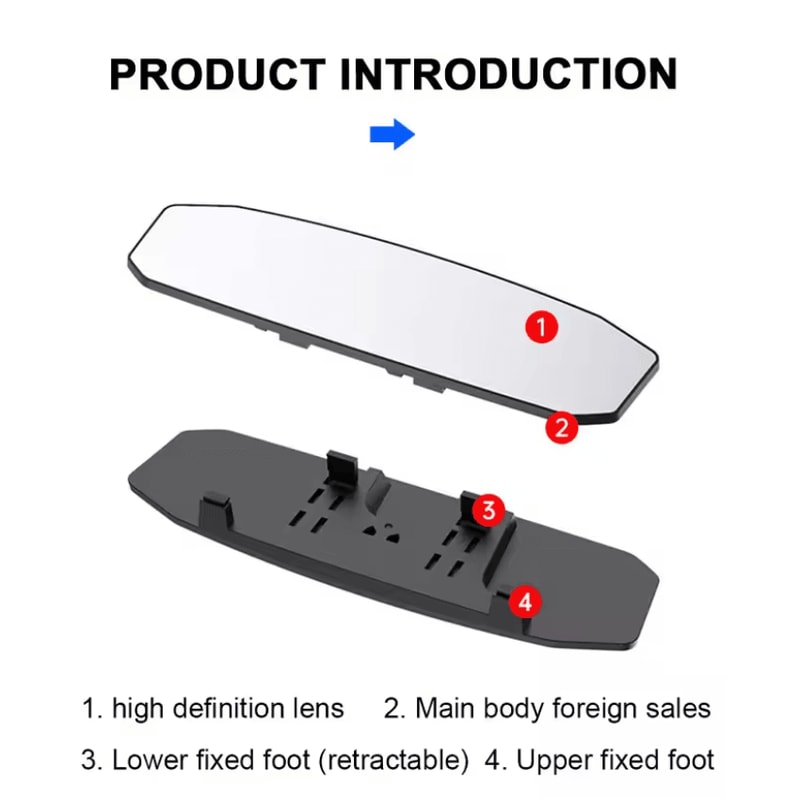 Wide Angle Rearview Mirror Anti Glare Interior Car Mirror For Baby And Passenger Safety 1