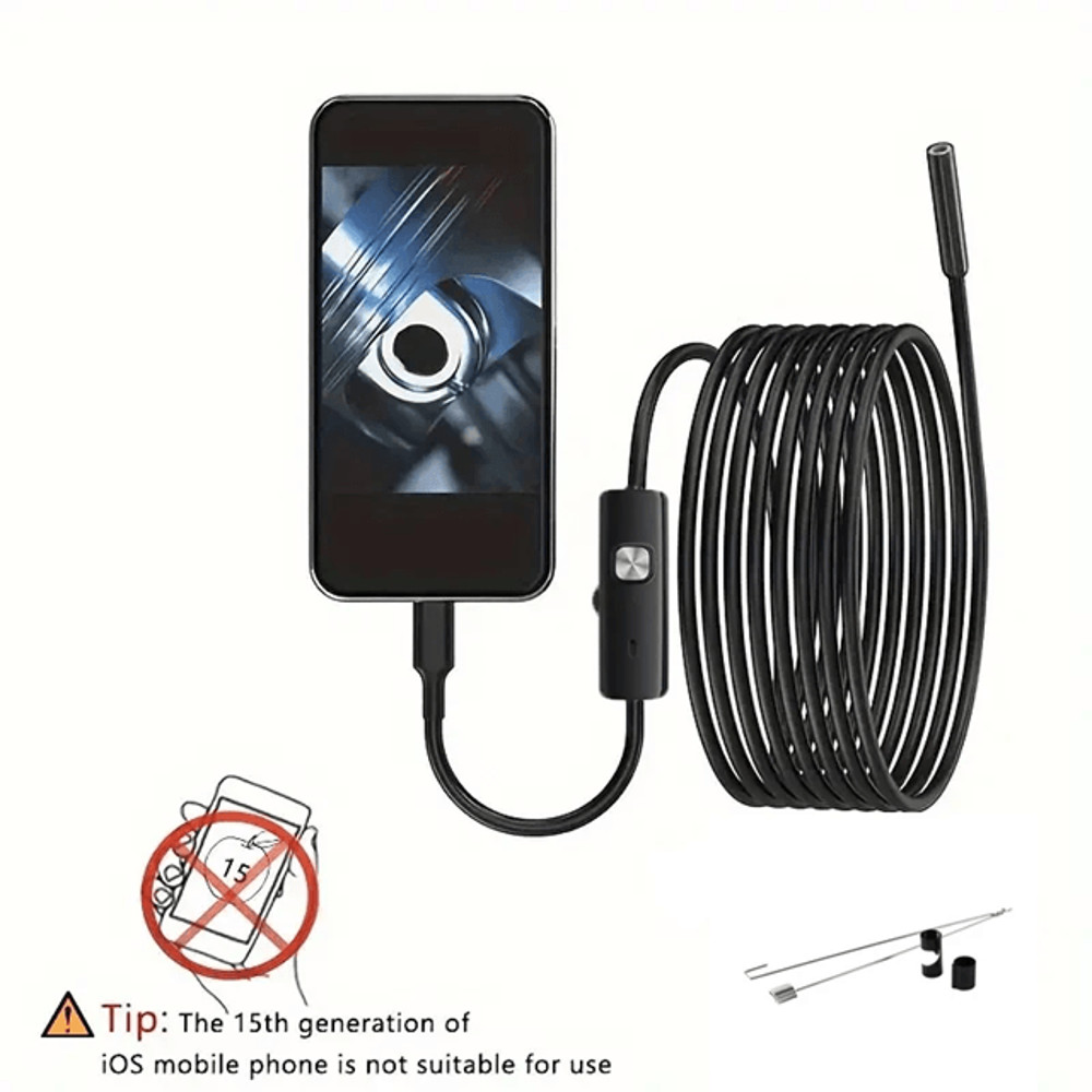Waterproof Endoscope Camera For IPhone With 8 LED Borescope For Car And Home Inspection 1
