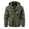 Mens Waterproof Hooded Jacket With Detachable Sleeves Multi Pocket Outdoor Windproof Coat 0