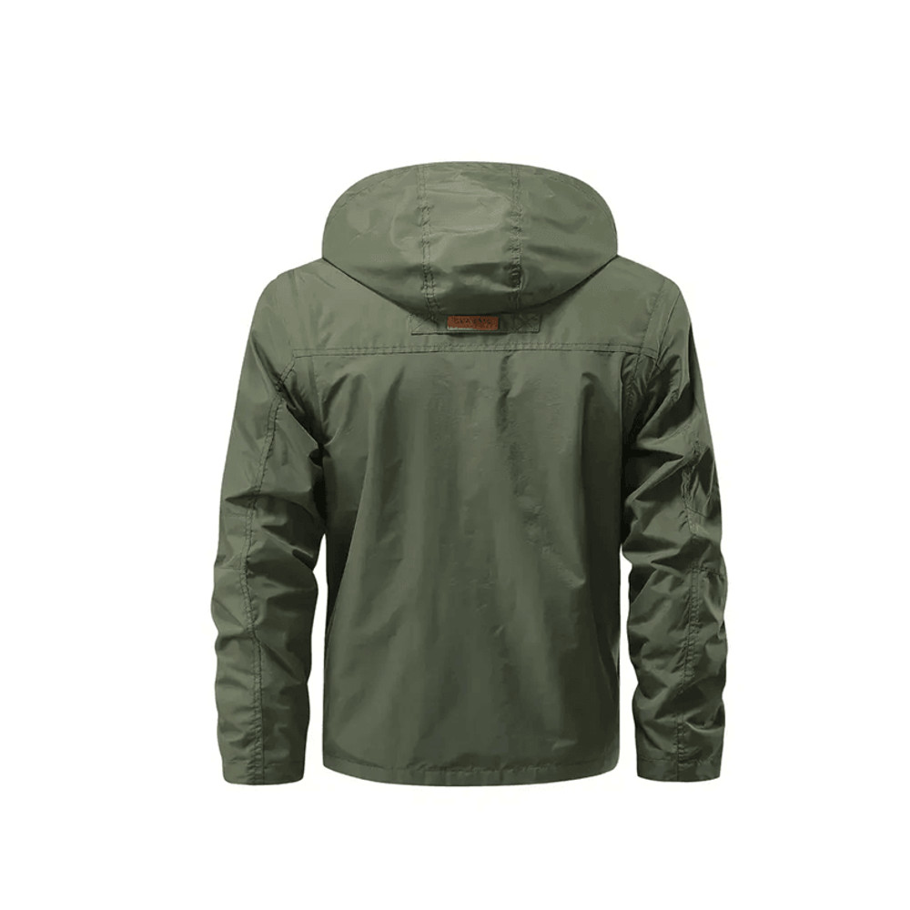 Mens Waterproof Hooded Jacket With Detachable Sleeves Multi Pocket Outdoor Windproof Coat 1