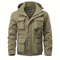 Mens Waterproof Hooded Jacket With Detachable Sleeves Multi Pocket Outdoor Windproof Coat 4