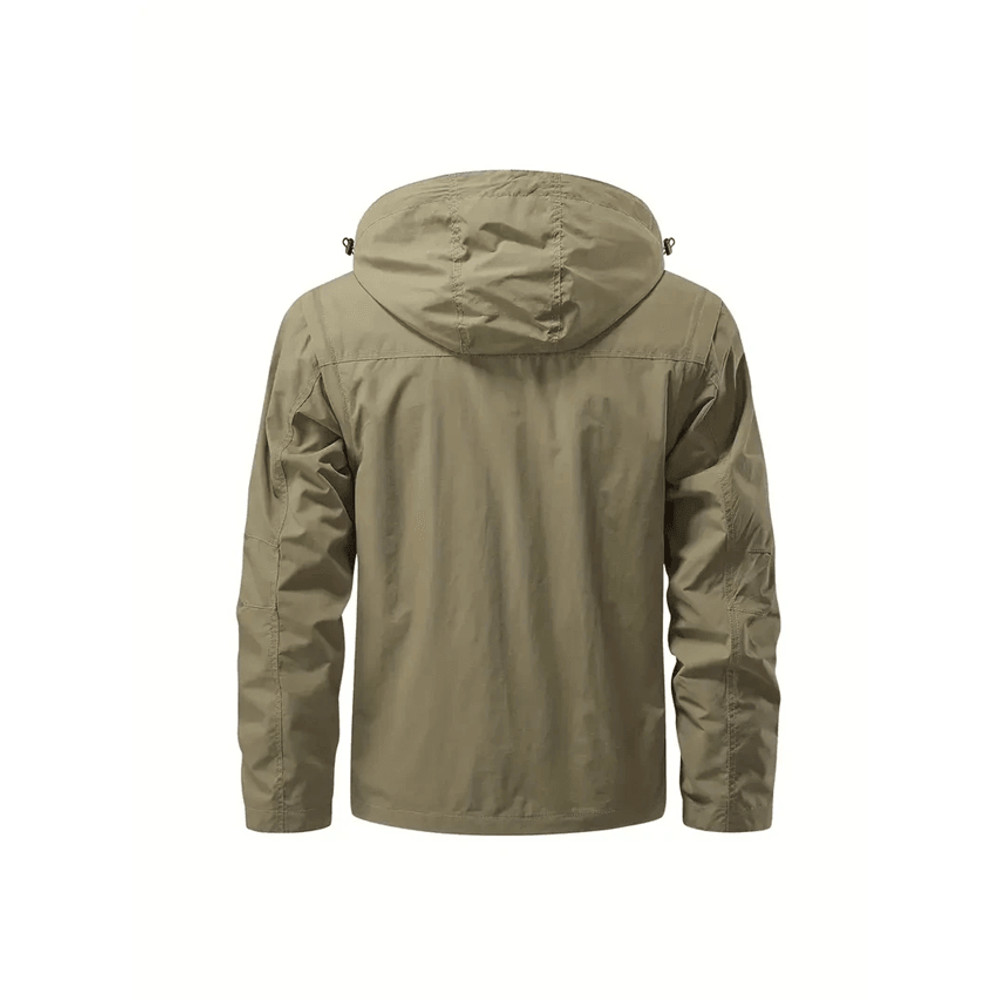 Mens Waterproof Hooded Jacket With Detachable Sleeves Multi Pocket Outdoor Windproof Coat 5