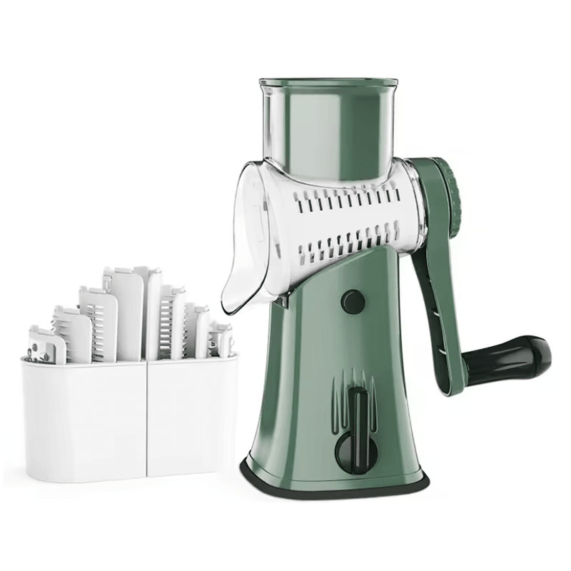 5 In 1 Rotary Cheese Grater And Vegetable Slicer With Mandoline Cutter And Nut Chopper 4