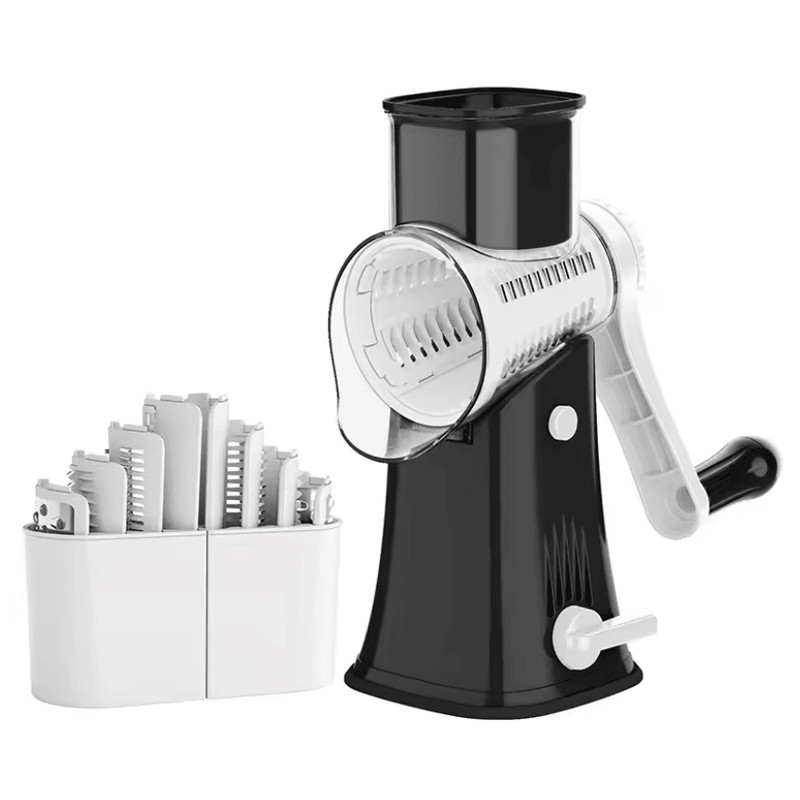 5 In 1 Rotary Cheese Grater And Vegetable Slicer With Mandoline Cutter And Nut Chopper 5