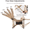 Reclining Camping Chair 2 In 1 Lightweight Folding Lounge With Adjustable Backrest And Footrest 2
