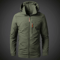 Mens Windbreaker Jacket Waterproof Hooded Military Style Outdoor Coat 4
