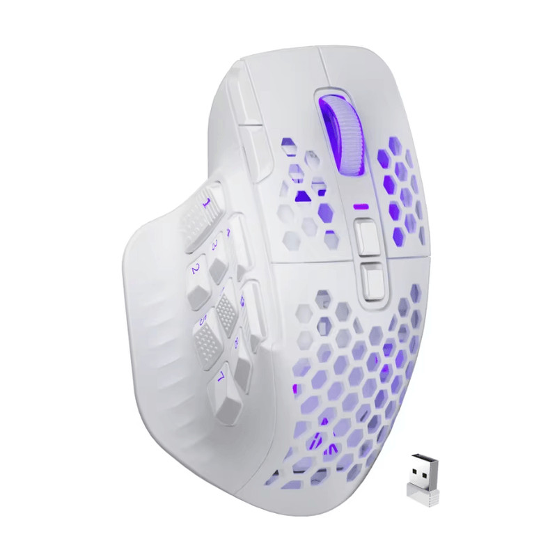 Pro Wireless MMO Gaming Mouse With 16 Side Buttons 24000 DPI RGB Programmable Macros 4
