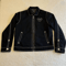 Retro Y2K Denim Leather Jacket Streetwear Zip Up With Embroidery For Men 0
