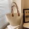 Womens Straw Beach Bag Large Capacity Woven Tote Shoulder Handbag 3