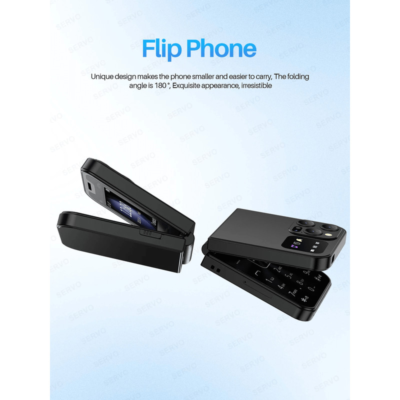 SERVO A50 Pro Flip Phone Dual SIM GSM With Torch And Call Recording 0