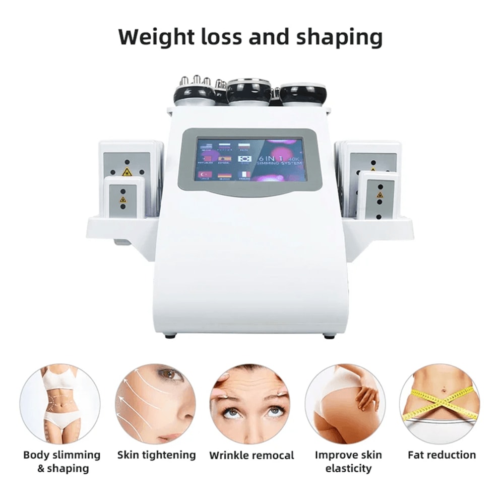 Professional 6 In 1 Cavitation Machine For Body Sculpting And Skin Tightening 0