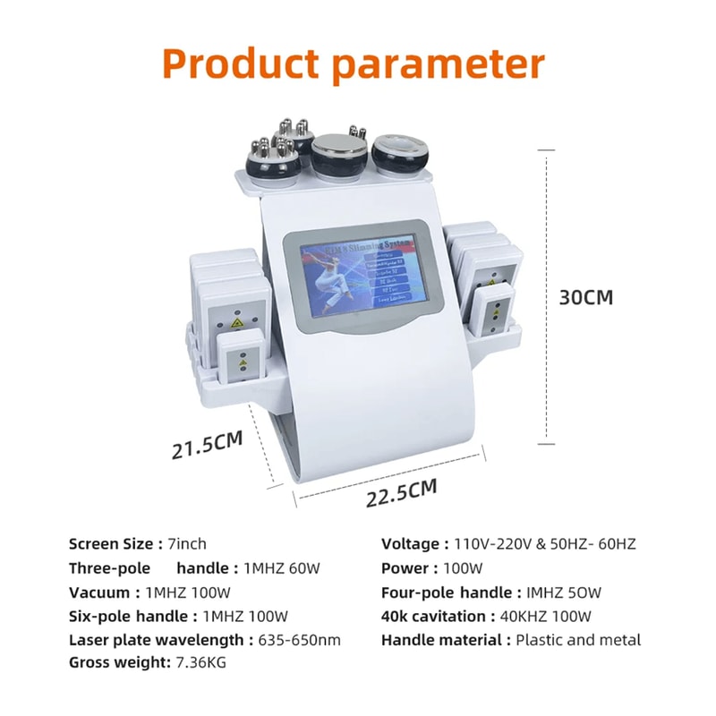 Professional 6 In 1 Cavitation Machine For Body Sculpting And Skin Tightening 3