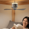 Portable Camping Fan With LED Light And Remote Rechargeable 12000mAh Ceiling Fan 3