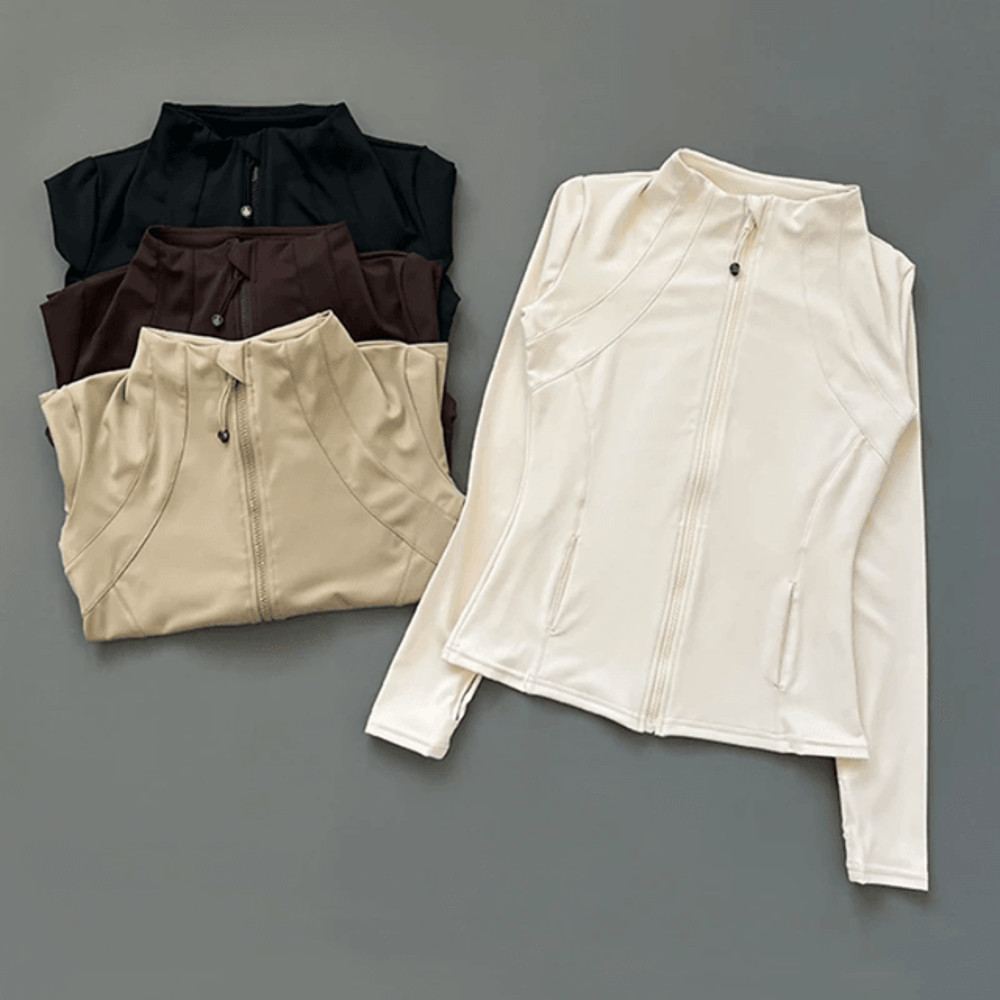 Slim Fit Womens Fitness Jacket Quick Dry Long Sleeve Yoga And Running Top 0