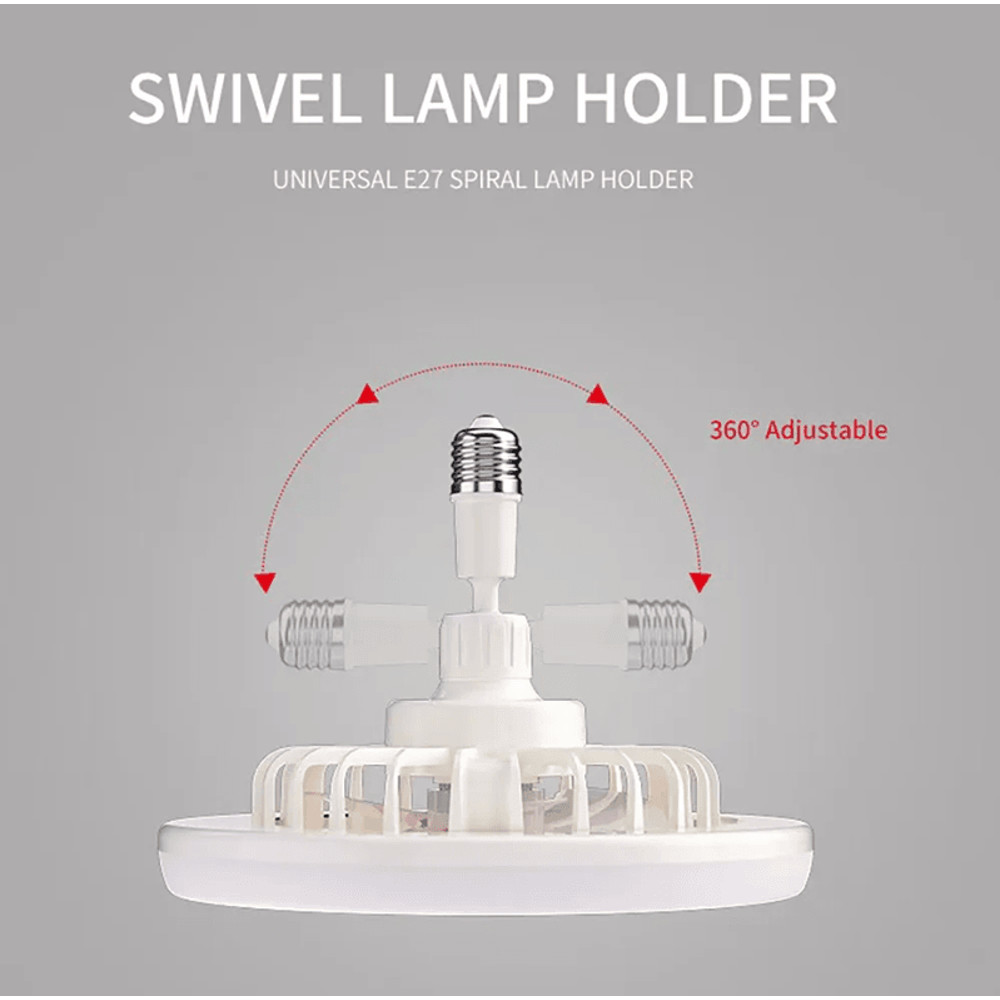 3 In 1 Rotatable Ceiling Fan With Remote Control And E27 Lighting Base 3