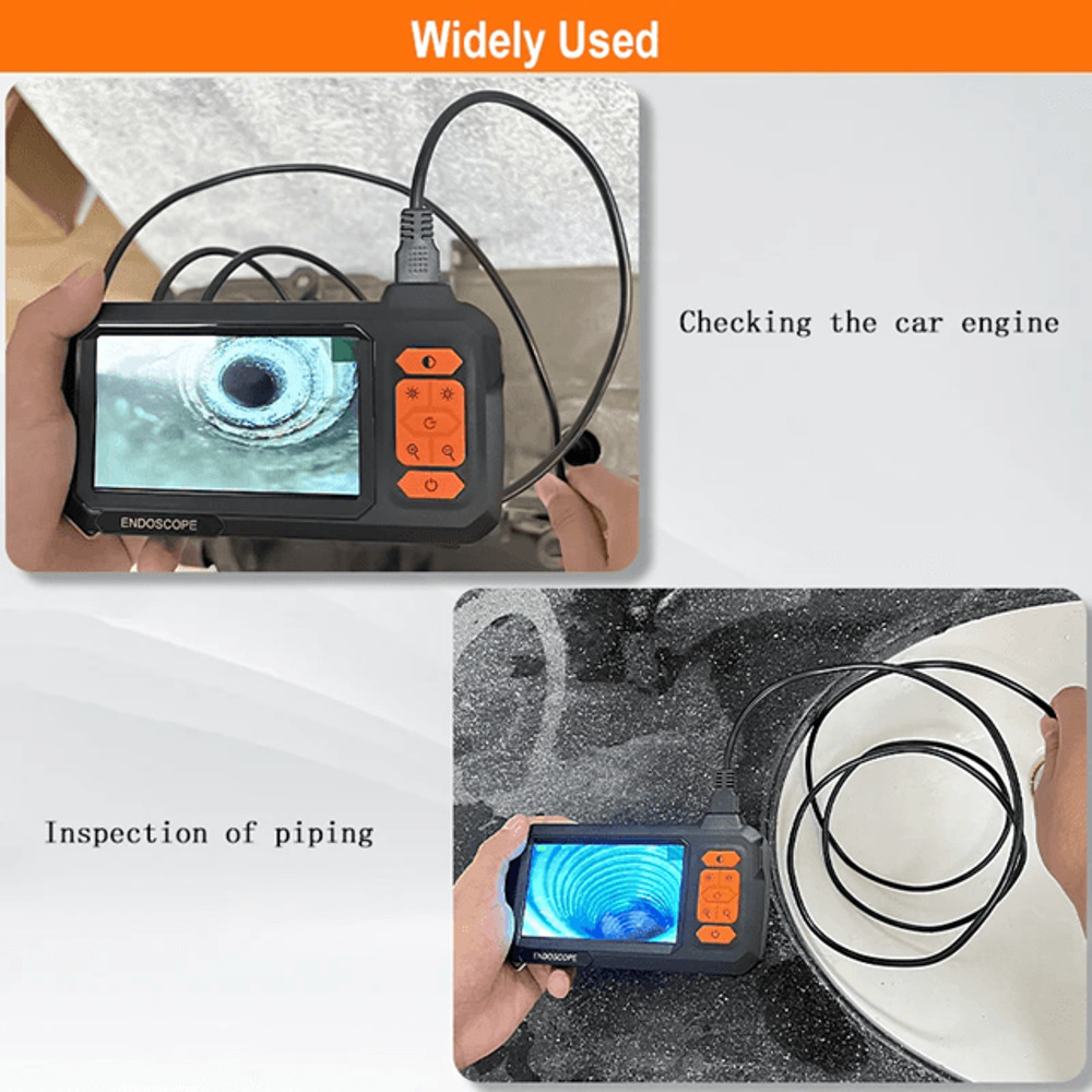 Endoscope Camera With 43 Inch Screen And Rigid Cable HD Pipe Inspection Borescope 1