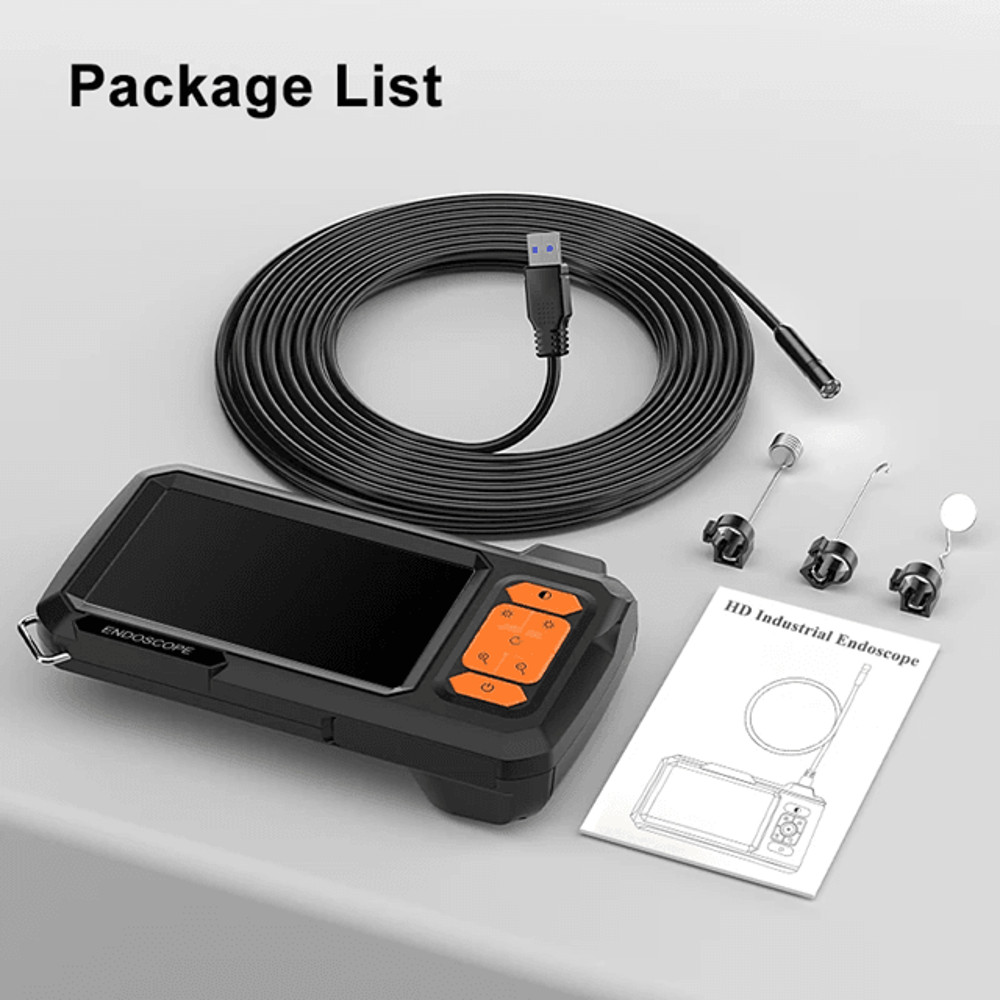 Endoscope Camera With 43 Inch Screen And Rigid Cable HD Pipe Inspection Borescope 5