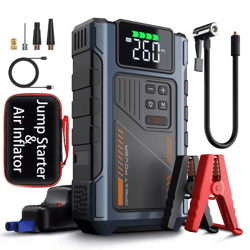 portable car jump starter with air compressor 3000a peak battery pack