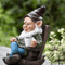 Garden Gnome Resin Ornament With Rocking Chair Outdoor Decoration 2