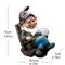 Garden Gnome Resin Ornament With Rocking Chair Outdoor Decoration 3